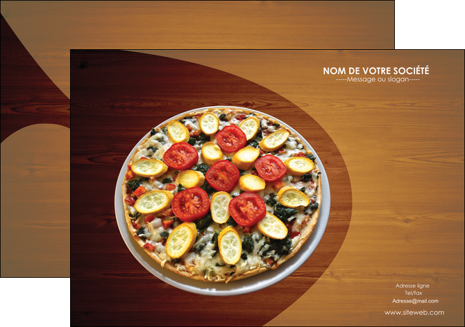 personnaliser maquette flyers pizzeria et restaurant italien pizza pizzeria zone tampon MLGI32380