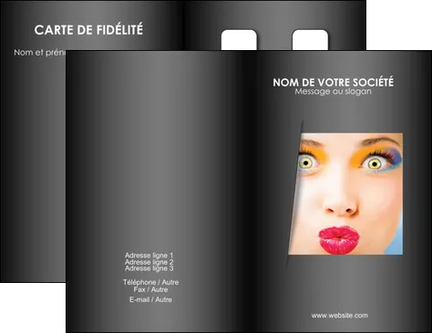 imprimer carte de visite centre esthetique  maquillage beaute couleur MLGI32526