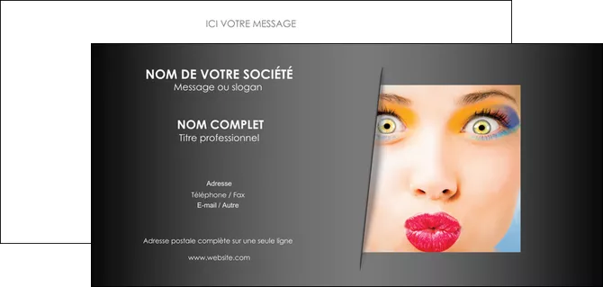 faire modele a imprimer carte de correspondance centre esthetique  maquillage beaute couleur MIFCH32532
