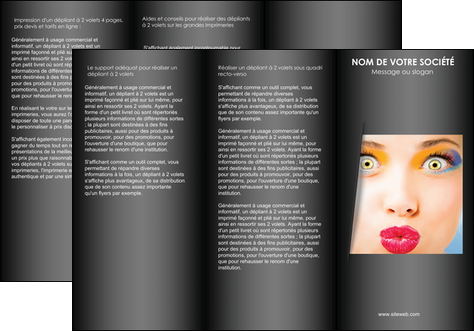 modele en ligne depliant 3 volets  6 pages  centre esthetique  maquillage beaute couleur MIDLU32536
