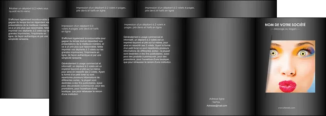 creer modele en ligne depliant 4 volets  8 pages  centre esthetique  maquillage beaute couleur MIFBE32548