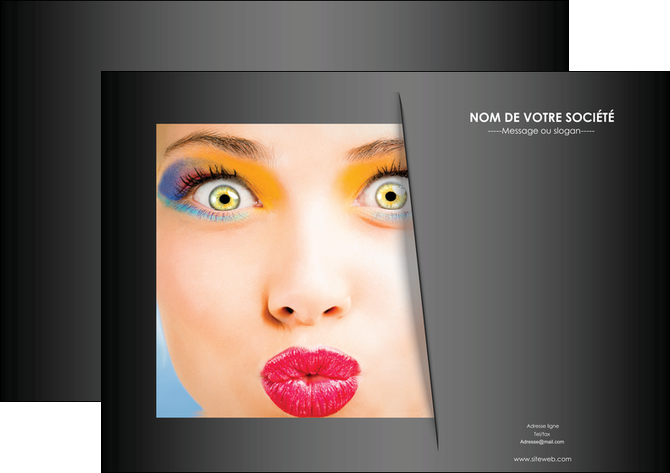 maquette en ligne a personnaliser affiche centre esthetique  maquillage beaute couleur MIFCH32554