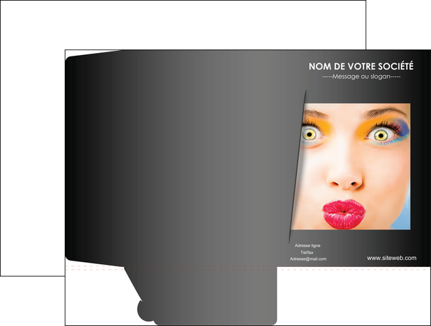 creer modele en ligne pochette a rabat centre esthetique  maquillage beaute couleur MLIG32562