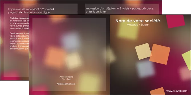 modele depliant 2 volets  4 pages  abstrait design texture MLGI32620