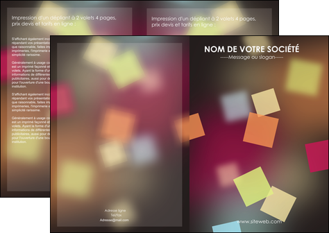 realiser depliant 2 volets  4 pages  abstrait design texture MLIGBE32632