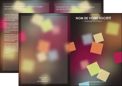 realiser depliant 2 volets  4 pages  abstrait design texture MLGI32632