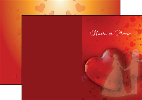 exemple depliant 2 volets  4 pages  mariage noces faire part MLGI32934
