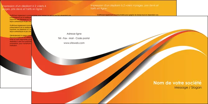 creer modele en ligne depliant 2 volets  4 pages  texture contexture structure MLGI33010