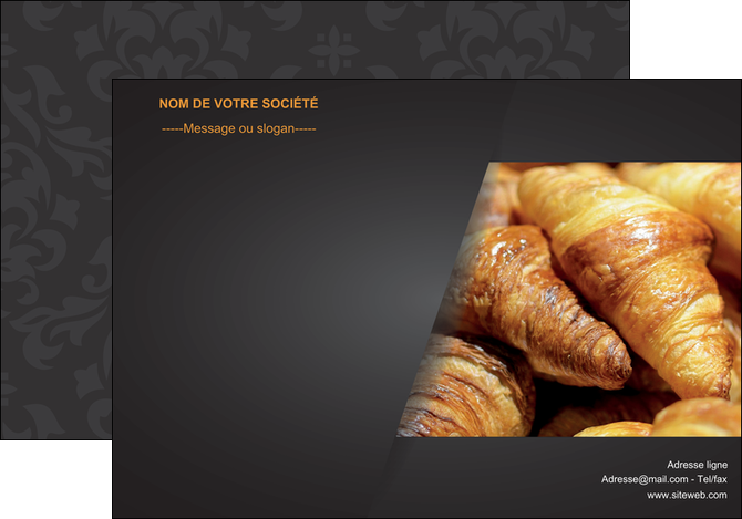 personnaliser maquette affiche boulangerie maquette boulangerie croissant patisserie MLIP33094