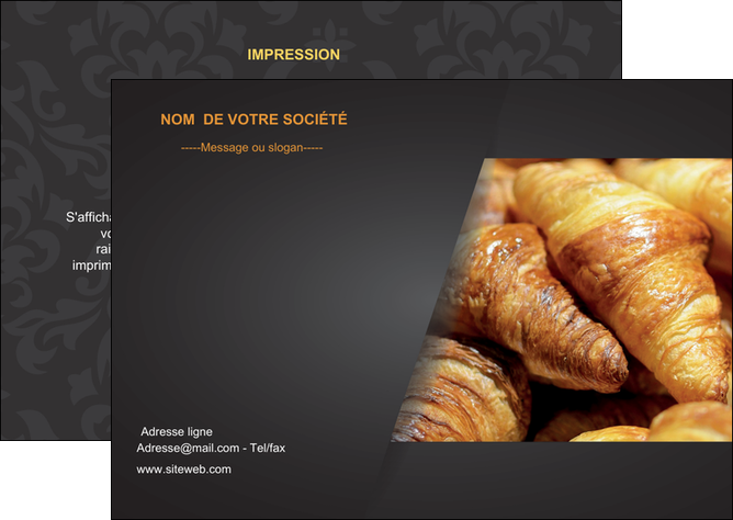 modele flyers boulangerie maquette boulangerie croissant patisserie MLIP33100