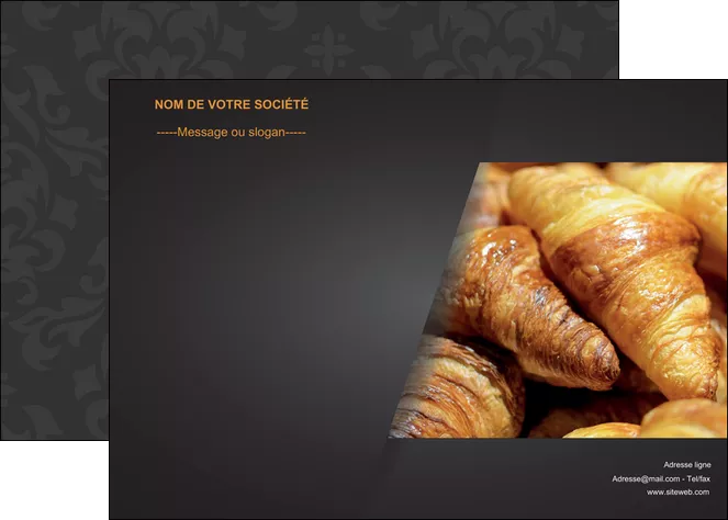personnaliser modele de affiche boulangerie maquette boulangerie croissant patisserie MLGI33102