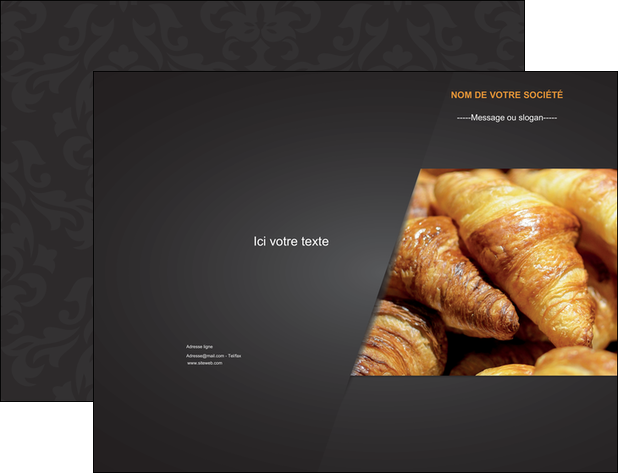 creer modele en ligne pochette a rabat boulangerie maquette boulangerie croissant patisserie MIDLU33114