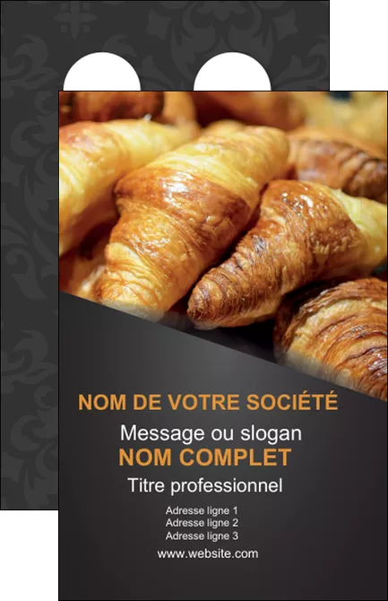creer modele en ligne carte de visite boulangerie maquette boulangerie croissant patisserie MIFCH33116