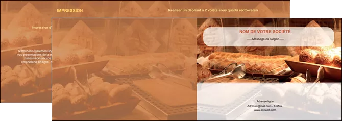 creation graphique en ligne depliant 2 volets  4 pages  patisserie pain brioches boulangerie MLIGLU33186