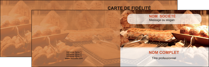 impression carte de visite patisserie pain brioches boulangerie MID33196