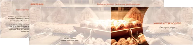 faire depliant 2 volets  4 pages  boulangerie pain brioches boulangerie MLGI33278