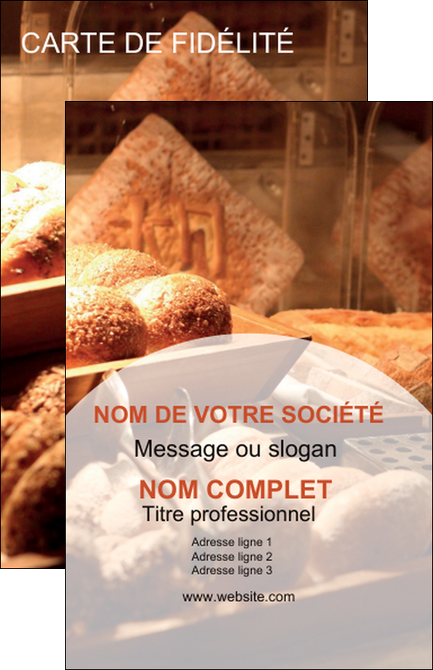 creer modele en ligne carte de visite boulangerie pain brioches boulangerie MIDCH33284