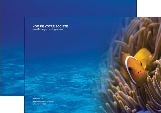personnaliser maquette affiche paysage belle photo nemo poisson MLIP33450