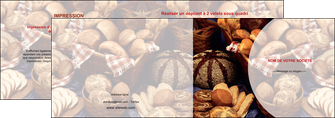 imprimer depliant 2 volets  4 pages  boulangerie pain brioches boulangerie MIF33492