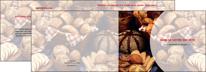 creation graphique en ligne depliant 2 volets  4 pages  boulangerie pain brioches boulangerie MID33494