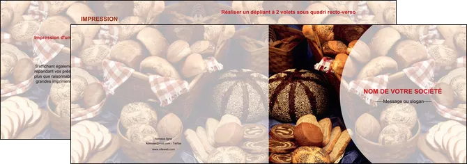 creation graphique en ligne depliant 2 volets  4 pages  boulangerie pain brioches boulangerie MLGI33494