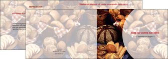creation graphique en ligne depliant 2 volets  4 pages  boulangerie pain brioches boulangerie MIFCH33494