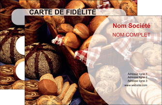 imprimer carte de visite boulangerie pain brioches boulangerie MIF33500