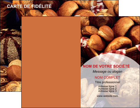 personnaliser modele de carte de visite boulangerie pain brioches boulangerie MLIP33502