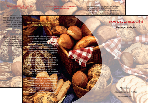 imprimerie depliant 3 volets  6 pages  boulangerie pain boulangerie patisserie MLGI33524