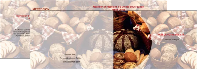 imprimer depliant 2 volets  4 pages  boulangerie pain boulangerie patisserie MID33532