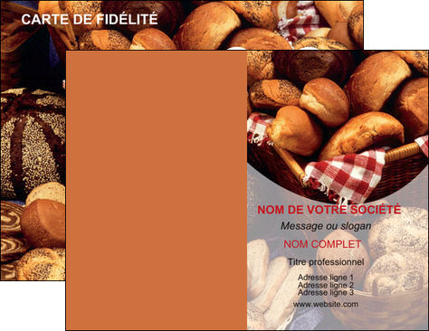 realiser carte de visite boulangerie pain boulangerie patisserie MIF33542