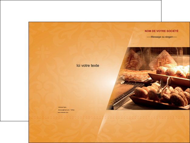 personnaliser maquette pochette a rabat boulangerie boulangerie pains viennoiserie MIS33650