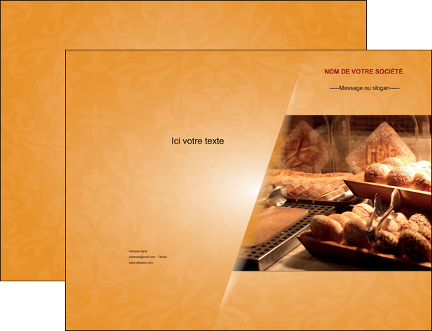 imprimer pochette a rabat boulangerie boulangerie pains viennoiserie MLIG33652