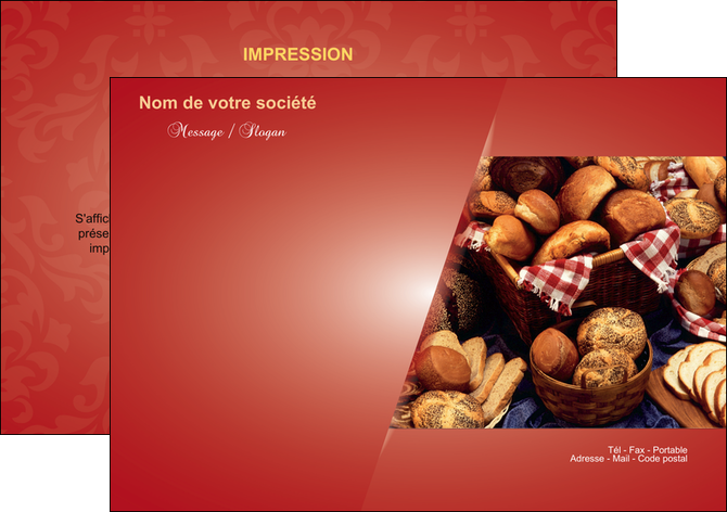 creer modele en ligne flyers boulangerie pain boulangerie patisserie MIF33710