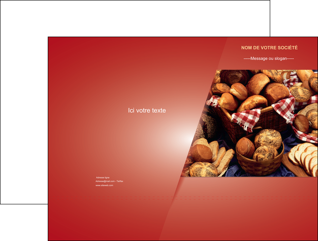 creation graphique en ligne pochette a rabat boulangerie pain boulangerie patisserie MIF33726