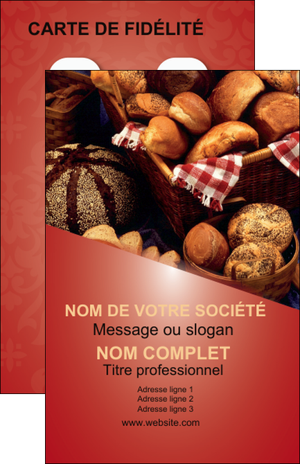 maquette en ligne a personnaliser carte de visite boulangerie pain boulangerie patisserie MLIGLU33730