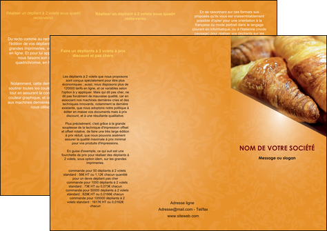 modele depliant 3 volets  6 pages  boulangerie croissants boulangerie patisserie MIFBE33742