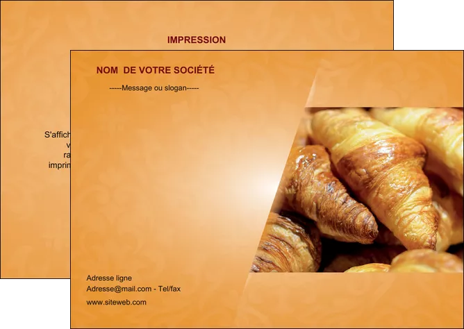 personnaliser maquette flyers boulangerie croissants boulangerie patisserie MLIGLU33744