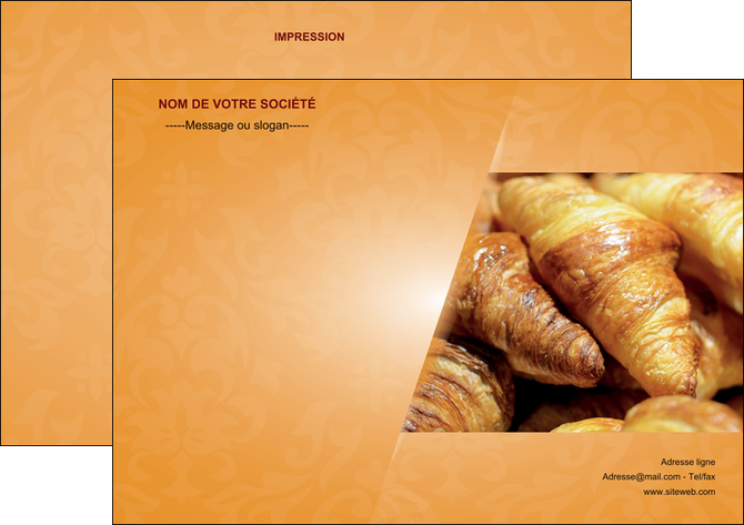 creation graphique en ligne flyers boulangerie croissants boulangerie patisserie MLIGCH33750
