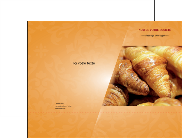 creer modele en ligne pochette a rabat boulangerie croissants boulangerie patisserie MIS33756