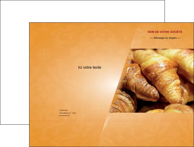 creer modele en ligne pochette a rabat boulangerie croissants boulangerie patisserie MID33756