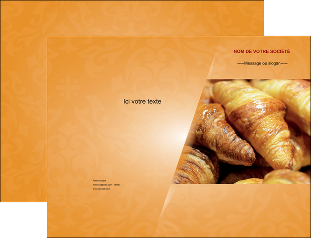 creation graphique en ligne pochette a rabat boulangerie croissants boulangerie patisserie MIFBE33758