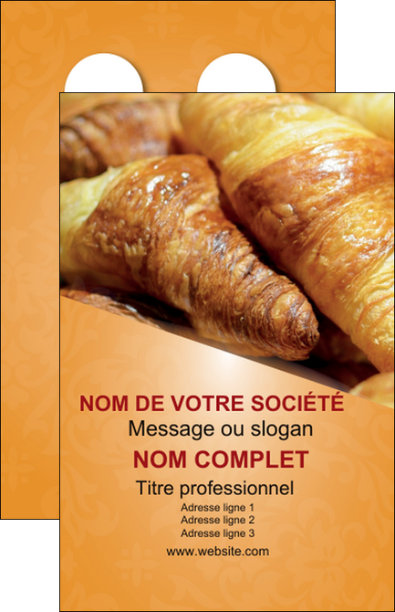 exemple carte de visite boulangerie croissants boulangerie patisserie MIF33760
