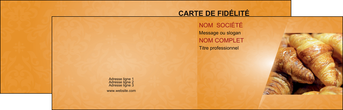personnaliser modele de carte de visite boulangerie croissants boulangerie patisserie MIF33762