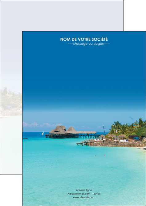 imprimerie flyers paysage plage vacances tourisme MIDCH33802