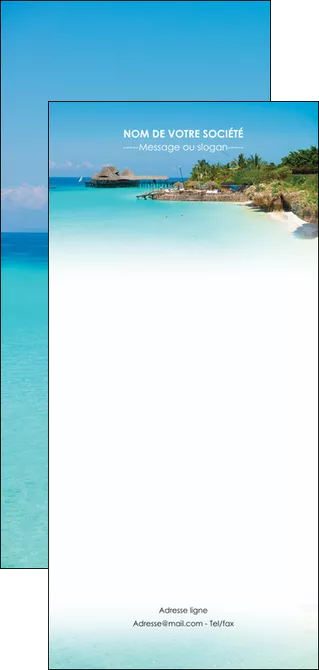 impression flyers paysage plage vacances tourisme MIFLU33810