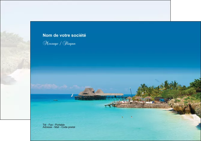 imprimer flyers paysage plage vacances tourisme MLGI33838