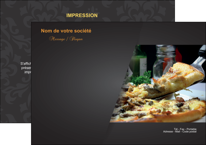 creation graphique en ligne flyers pizzeria et restaurant italien pizza pizzeria restaurant italien MIF34008