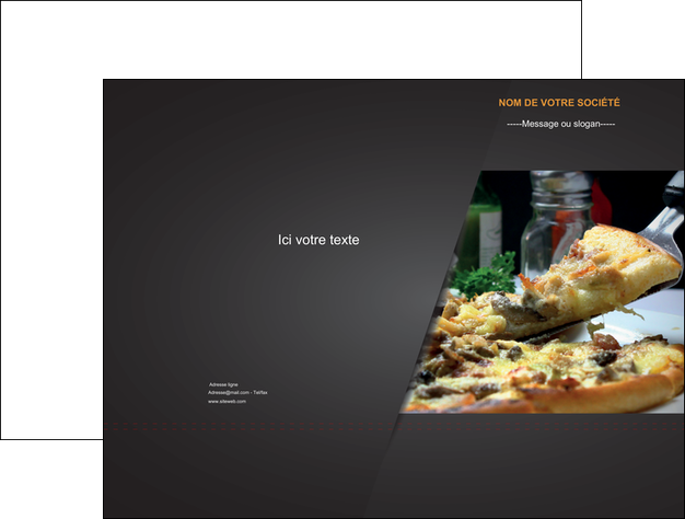 personnaliser maquette pochette a rabat pizzeria et restaurant italien pizza pizzeria restaurant italien MLGI34024
