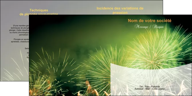 modele depliant 2 volets  4 pages  artificier feu dartifice artifice MIFCH34112